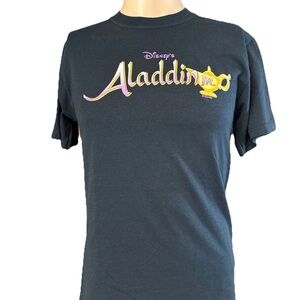 Vintage 90’s Disney’s Aladdin Jr. Lamp Styled Black Shirt Size Small Men’s